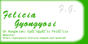 felicia gyongyosi business card